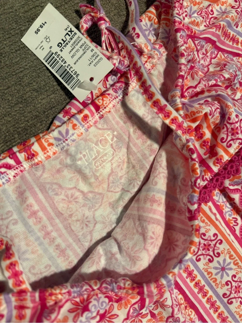 The Children's Place Pink & Coral Ruffle Off-Shoulder Tank Top